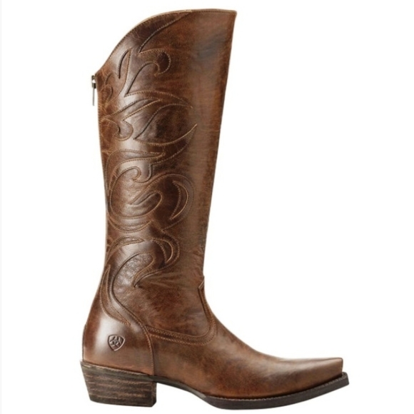Ariat Shoes - Ariat 10 Lyric Snip Toe Leather Zippered Boots